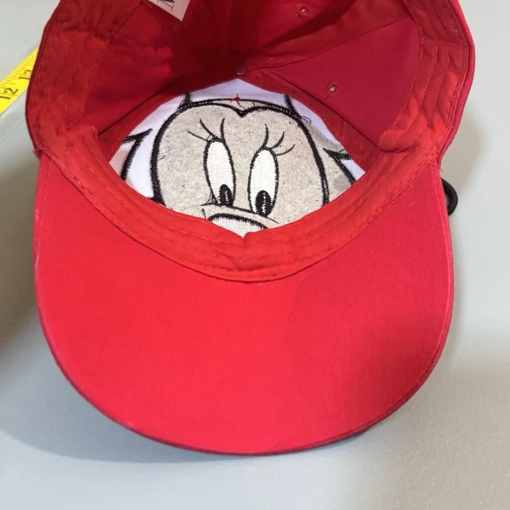 Disney Minnie Mouse Red Hat Cap Youth Kids Adjustable Strapback Gift Travel